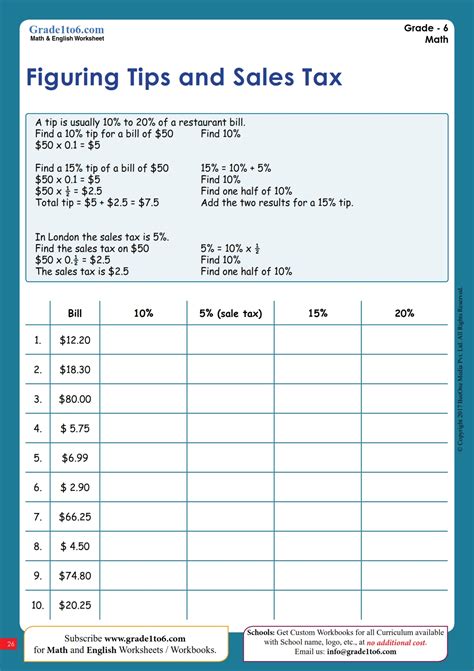 Confirm Your Taxes. . Discounts taxes and tips worksheet answer key pdf